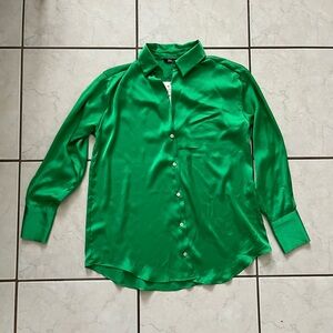 Zara Green Silk like shirt